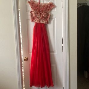 2 piece prom dress